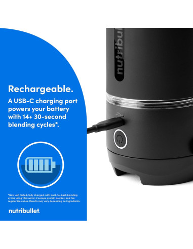 Licuadora Portátil NutriBullet Flip 20 oz Sin Cable Negra