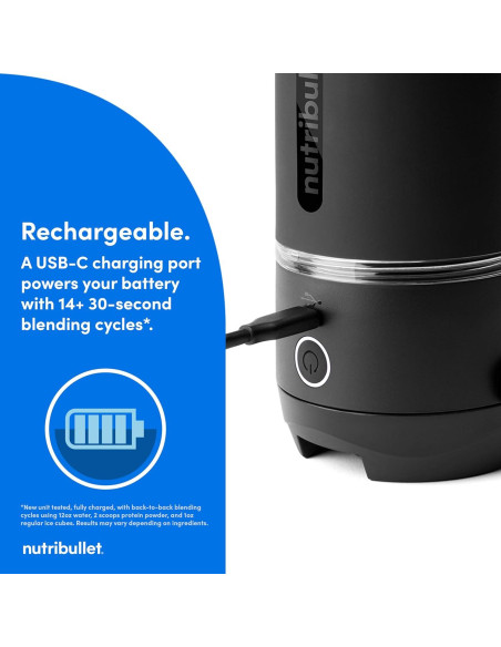 Licuadora Portátil NutriBullet Flip 20 oz Sin Cable Negra