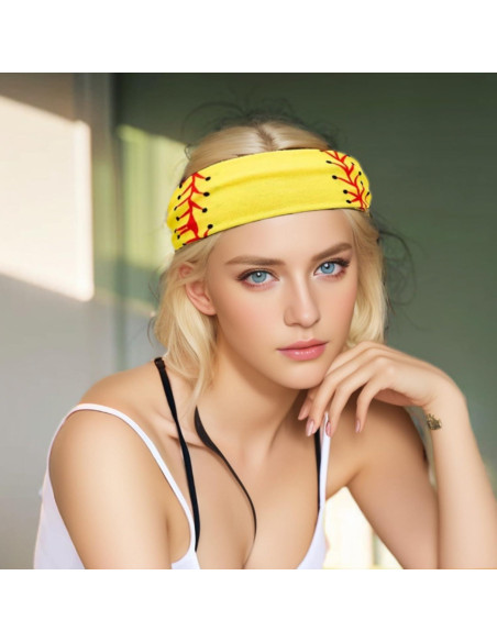 Cinta para la cabeza amarilla Genérico, elástica y transpirable