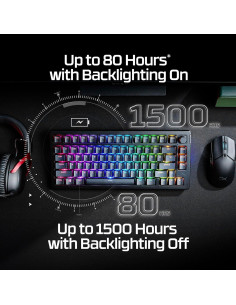 Teclado mecánico HyperX Alloy Rise 75 Wireless - 80h batería 2