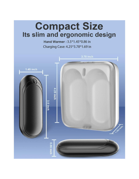 Calentadores de Manos ZIQENLK N6 Recargables 14000mAh Doble Calor