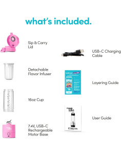 Licuadora portátil NutriBullet MBPB50100FP 473 ml rosa 2