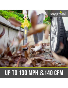 Soplador de Hojas SnapFresh 20V Inalámbrico Ligero Amarillo 2