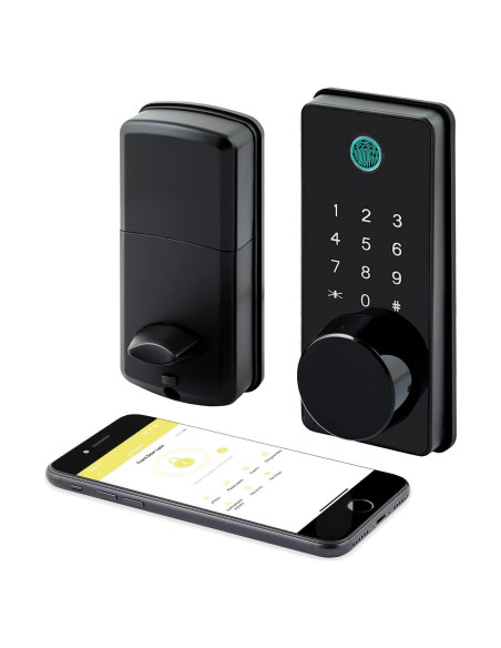 Cerradura Inteligente LOCKSTAR 5070000573205 Negra Wi-Fi