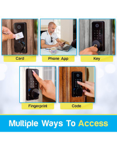 Cerradura Inteligente LOCKSTAR 5070000573205 Negra Wi-Fi 2