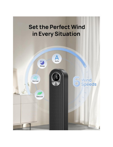 Ventilador Torre Dreo DR-HTF001S WiFi Control Voz 6 Velocidades