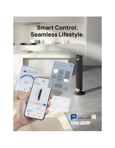 Ventilador Torre Dreo DR-HTF001S WiFi Control Voz 6 Velocidades