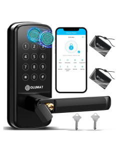 Cerradura Inteligente OLUMAT B28 Negra con Huella y App