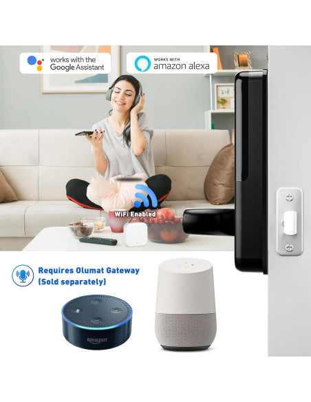 Cerradura Inteligente OLUMAT B28 Negra con Huella y App