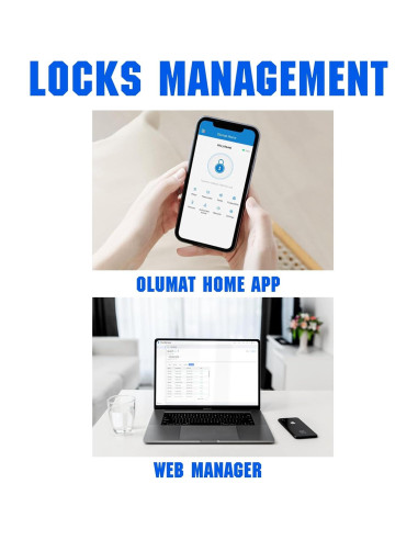 Cerradura Inteligente OLUMAT B28 Negra con Huella y App