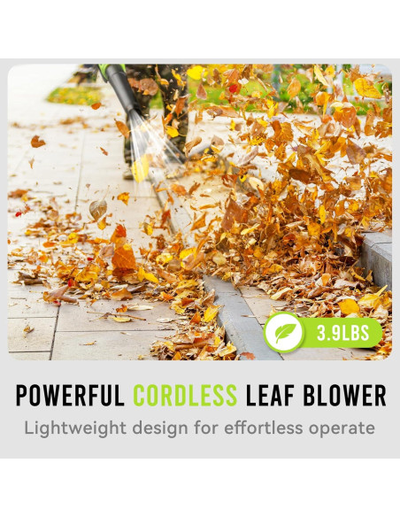 Soplador de Hojas STEELITE 21V con 2 Baterías 4.0Ah