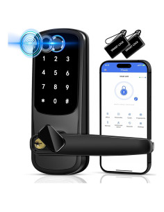 Cerradura Inteligente VOLIBeL con Huella Dactilar y APP, Negro Mate