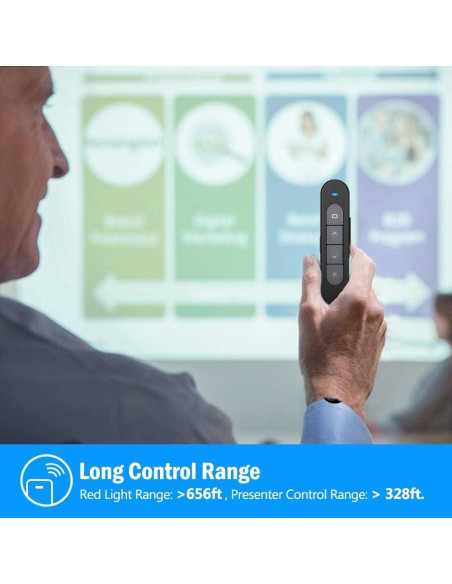 Clicker de Presentación DinoFire X16 Inalámbrico 100m USB