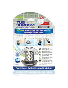 TubShroom Ultra Colador Drenaje Baño Acero Inoxidable Plata