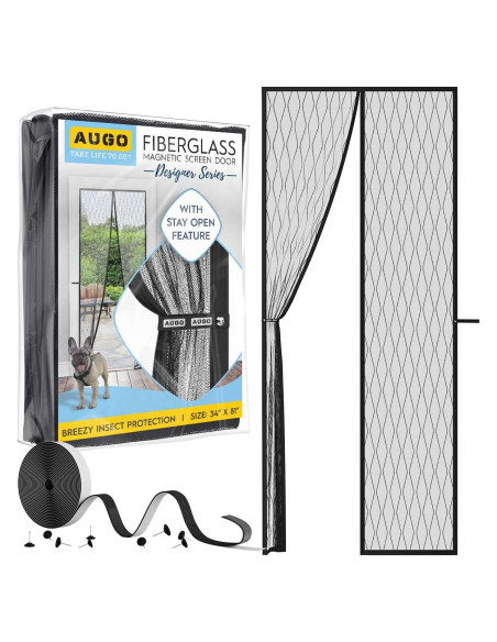 Puerta de Pantalla Magnética AUGO 86x205 cm Resistente