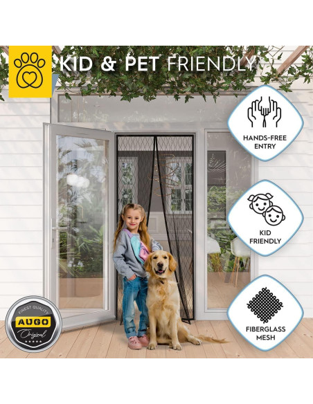 Puerta de Pantalla Magnética AUGO 86x205 cm Resistente