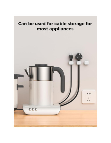 6 Clips de Cable Elástico KMOUANTS - Organizador de Escritorio