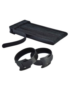 60 Bridas de Cable Reutilizables Hmrope 150mm Negro Gancho Bucle