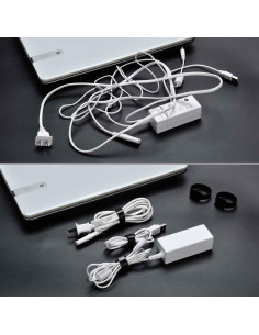 60 Bridas de Cable Reutilizables Hmrope 150mm Negro Gancho Bucle 2