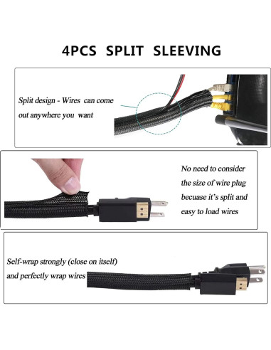 Kit de Organización de Cables N NOROCME 152 Piezas Negro