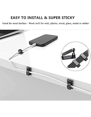 Kit de Organización de Cables N NOROCME 152 Piezas Negro