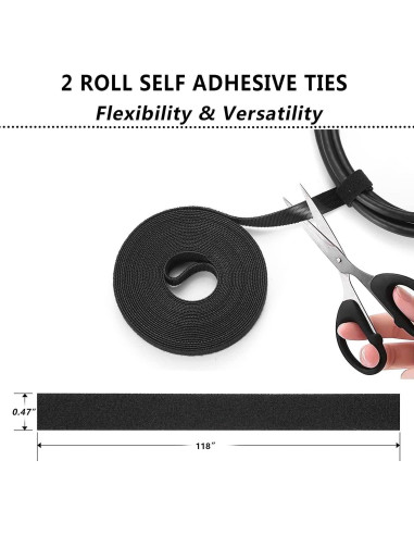 Kit de Organización de Cables N NOROCME 152 Piezas Negro