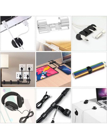 Kit de Organización de Cables N NOROCME 152 Piezas Negro Kit de Organización de Cables N NOROCME 152 Piezas Negro