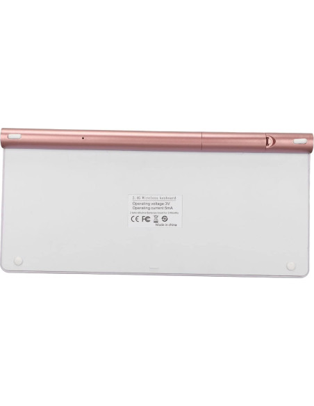 Combo Teclado Ergonómico y Ratón Jectse Oro Rosa 78 Teclas