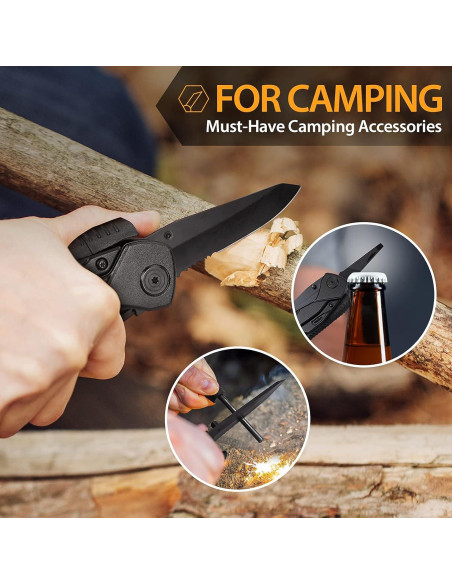 Cuchillo Multitool CRANACH 16 en 1 para Camping y Senderismo
