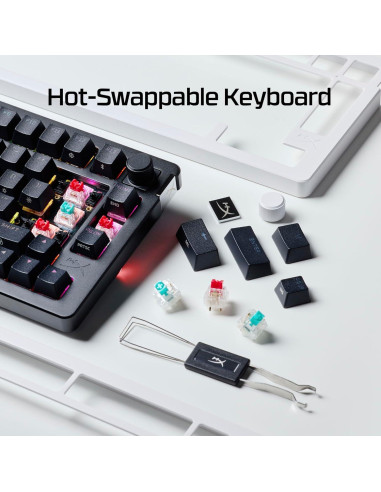 Teclado mecánico HyperX Alloy Rise 75 Wireless - 80h batería