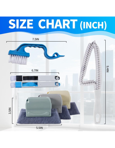 Kit de Limpieza de Ventanas Mudocp 13 Piezas Multicolor