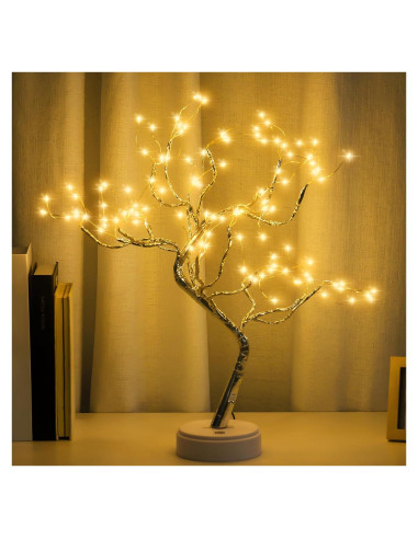 Lámpara Bonsai LED 108 Luz Blanca Cálida PXBNIUYA 50.8 cm