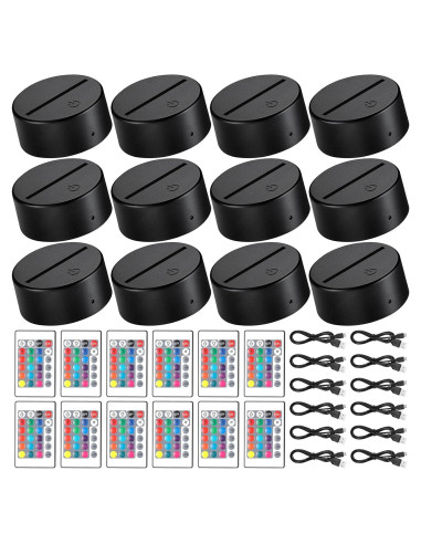 Base LED Nocturna Honoson 16 Colores Control Remoto