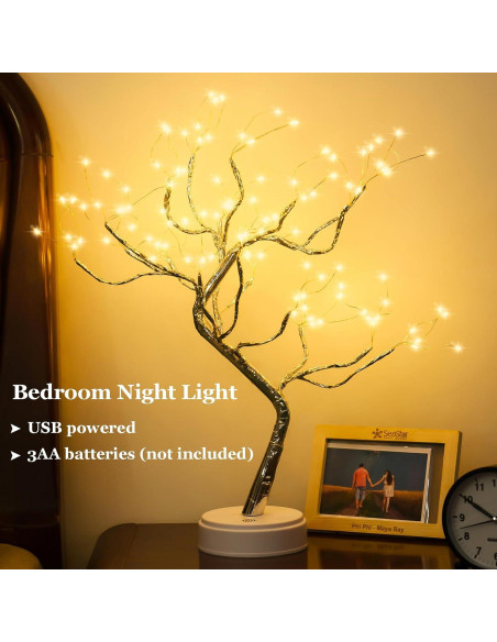 Lámpara Bonsai LED 108 Luz Blanca Cálida PXBNIUYA 50.8 cm