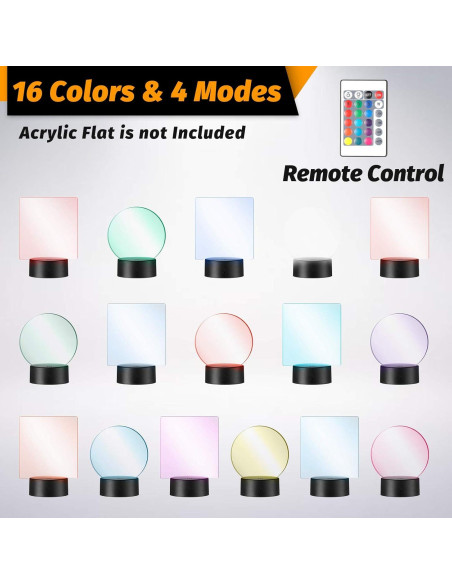 Base LED Nocturna Honoson 16 Colores Control Remoto