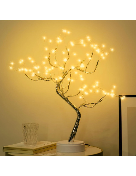 Lámpara Bonsai LED 108 Luz Blanca Cálida PXBNIUYA 50.8 cm