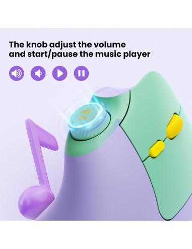 Ratón Ergonómico Inalámbrico Seenda MOU-302 Recargable USB/Bluetooth