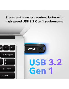 Lexar JumpDrive S80 128GB USB 3.2 Gen 1 Negro - Alta Velocidad 2