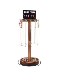 Soporte de Joyería Giratorio 360 BDBDYEAY de Madera