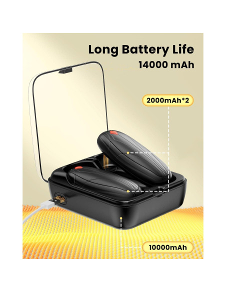 Calentadores de Manos Eléctricos Miaton N8 14000mAh 2 Pzs