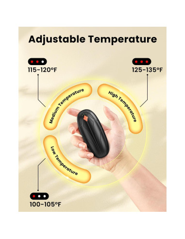 Calentadores de Manos Eléctricos Miaton N8 14000mAh 2 Pzs