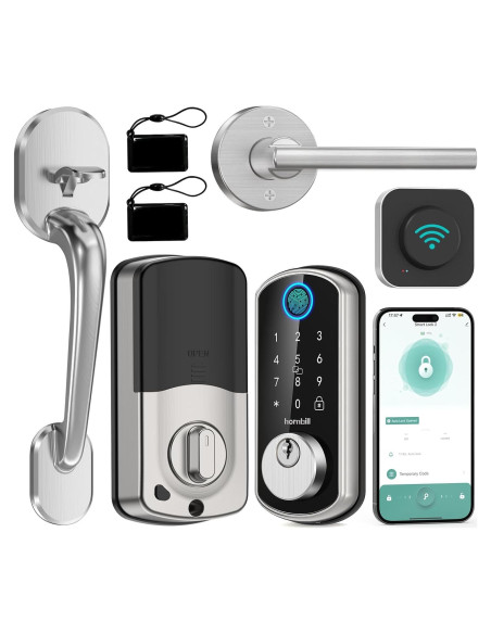 Cerradura WiFi Inteligente Hornbill Y4 con Huella Dactilar