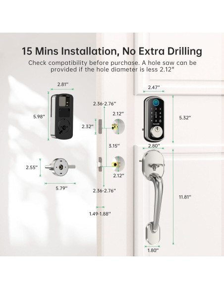 Cerradura WiFi Inteligente Hornbill Y4 con Huella Dactilar
