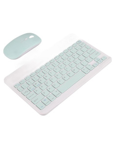Teclado y Ratón POCREATION Bluetooth Verde Carga USB 10"