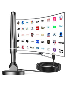 Antena Digital HD QGClearSO para TV Inteligente 4K 1080p