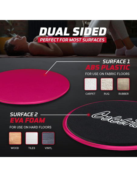 Discos Deslizantes para Ejercicio Celebrita MMA - Rosa