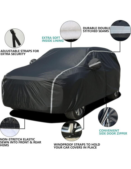 Funda de Coche Impermeable Coverado 190T SUV Ajuste Universal