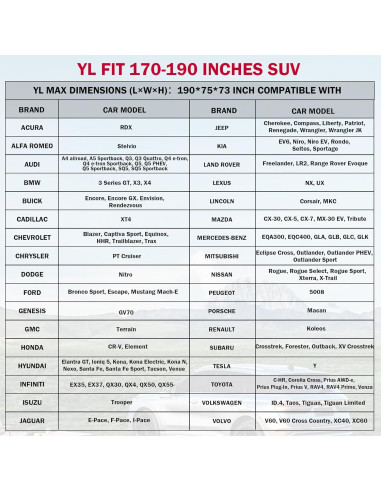 Funda de Coche Impermeable Coverado 190T SUV Ajuste Universal