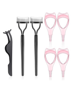 Set de Maquillaje de Pestañas Patelai 7 Piezas Negro/Rosa