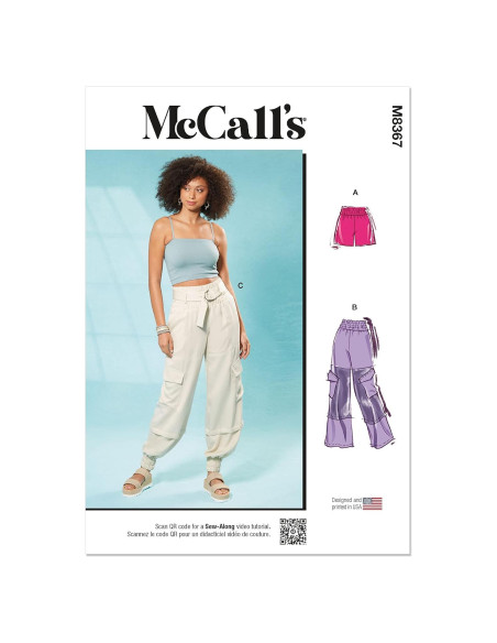 Kit de Patrón de Costura McCall M8367 para Pantalones y Cortos